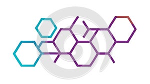 Abstract Hexagon Interconnected Pattern, vector design Generative AI