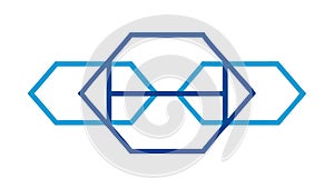 Abstract Hexagon Interlocking Pattern Modern Design, vector design Generative AI