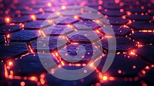 Abstract hexagon pattern background