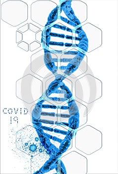 Abstract hexagon template design for Corona virus. Covid 19 banner, Medical Concept.