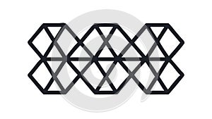 Abstract Hexagon Triangle Pattern Geometric Design, vector design Generative AI