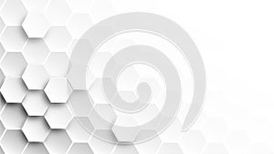 Abstract Hexagon wallpaper , white Background , 3d vector illustration .