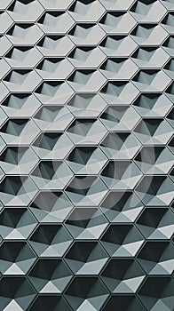 Abstract Hexagonal Architectural Facade background design