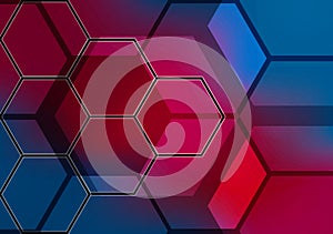 Abstract hexagonal background colorfull