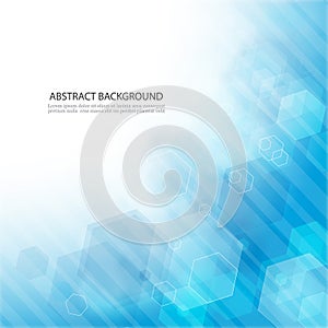 Abstract Hexagonal Background. Vector. Template design for science or technology presentation