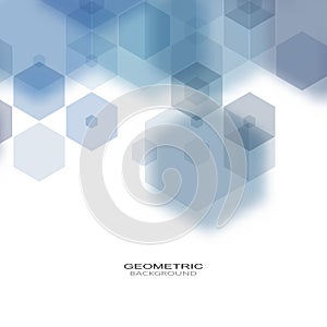 Abstract Hexagonal Background. Vector. Template design for science or technology presentation