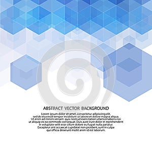 Abstract Hexagonal Background. Vector. Template design for science or technology presentation. eps 10
