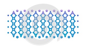 Abstract Hexagonal Chain Pattern. Digital Network and Connection Design, vector design Generative AI