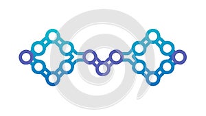 Abstract Hexagonal Chain Pattern: Interconnected Network, vector design Generative AI