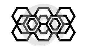 Abstract Hexagonal Connection Pattern Vector for Tech Designs, vector design Generative AI