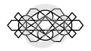 Abstract Hexagonal Geometric Pattern, Modern Interlocking Design, vector design Generative AI