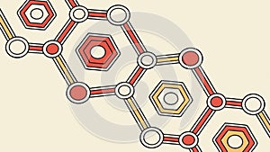 Abstract Hexagonal Geometric Pattern - Modern Interlocking Design, vector design Generative AI