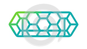 Abstract Hexagonal Geometric Pattern. Modern Tech Background Element, vector design Generative AI