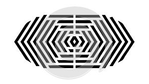 Abstract Hexagonal Geometric Pattern Texture Design, vector design Generative AI