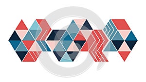 Abstract Hexagonal Geometric Pattern Vector Design, vector design Generative AI