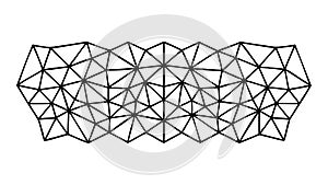 Abstract Hexagonal Geometric Pattern Vector, vector design Generative AI