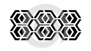 Abstract Hexagonal Geometric Pattern, vector design Generative AI