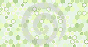 Abstract hexagonal green pattern design artwork template background. illustration vector eps10