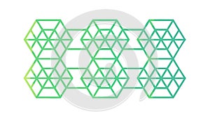 Abstract Hexagonal Grid with Gradient for Tech Backgrounds, vector design Generative AI