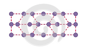 Abstract Hexagonal Grid Network Vector Pattern for Science, vector design Generative AI