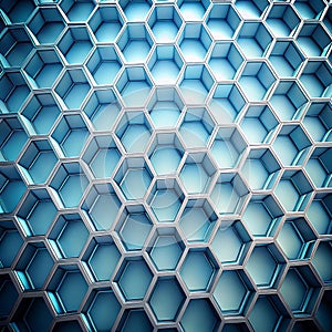 Abstract hexagonal grid pattern