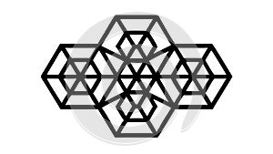 Abstract Hexagonal Grid Pattern: Contemporary Geometric Design, vector design Generative AI