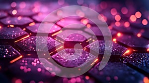 Abstract hexagonal grid pattern