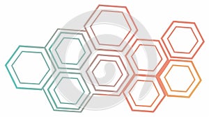 Abstract Hexagonal Grid Pattern with Interconnected Cells Vector, vector design Generative AI