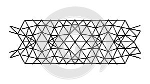 Abstract Hexagonal Grid Pattern, Interconnected Geometric Network, vector design Generative AI