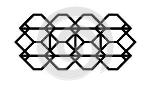 Abstract Hexagonal Grid Pattern Minimalist Modern Design, vector design Generative AI