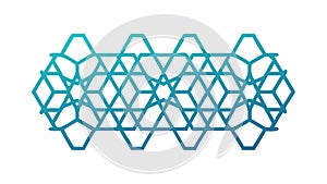 Abstract Hexagonal Grid Pattern: Modern Geometric Design, vector design Generative AI