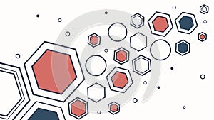 Abstract Hexagonal Grid Pattern: Modern Tech Background for Connectivity, vector design Generative AI
