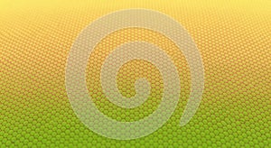Abstract Hexagonal Grid Pattern with a Smooth Gradient from Yellow to Green geometric
