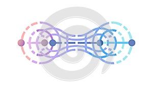 Abstract Hexagonal Grid, Seamless Geometric Tech Pattern Background vector design Generative AI