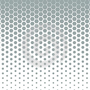 Abstract hexagonal halftone background. Vector illustration