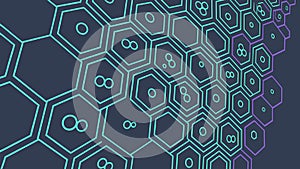Abstract Hexagonal Honeycomb Geometric Pattern, vector design Generative AI