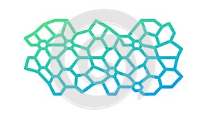 Abstract Hexagonal Honeycomb Grid Pattern Tech Vector, vector design Generative AI