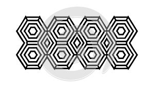 Abstract Hexagonal Honeycomb Pattern Digital Texture, vector design Generative AI