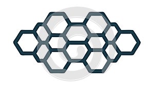 Abstract Hexagonal Honeycomb Pattern Structure, vector design Generative AI