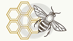 Abstract Hexagonal Honeycomb Pattern Vector, vector design Generative AI