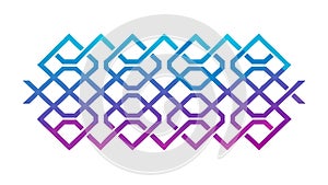 Abstract Hexagonal Interlocking Pattern Geometric Design, vector design Generative AI