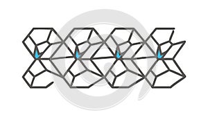 Abstract Hexagonal Lattice Geometric Pattern Modern Design, vector design Generative AI