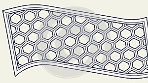 Abstract Hexagonal Lattice Pattern Grid, vector design Generative AI