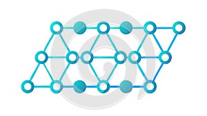 Abstract Hexagonal Network: Interconnected Data Structure, vector design Generative AI