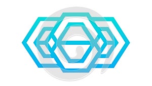 Abstract hexagonal network, interconnected system, modern technology vector design Generative AI