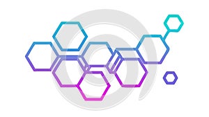 Abstract Hexagonal Network Pattern, Blockchain Tech vector design Generative AI
