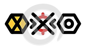 Abstract Hexagonal Network Pattern, Data Structures and Connectivity, vector design Generative AI