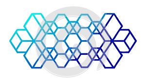 Abstract Hexagonal Network Pattern Technology Data Vector Art, vector design Generative AI