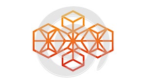Abstract Hexagonal Network Structure Vector. Data, Technology, and Connectivity, vector design Generative AI