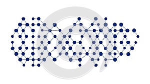 Abstract Hexagonal Particle Network, vector design Generative AI